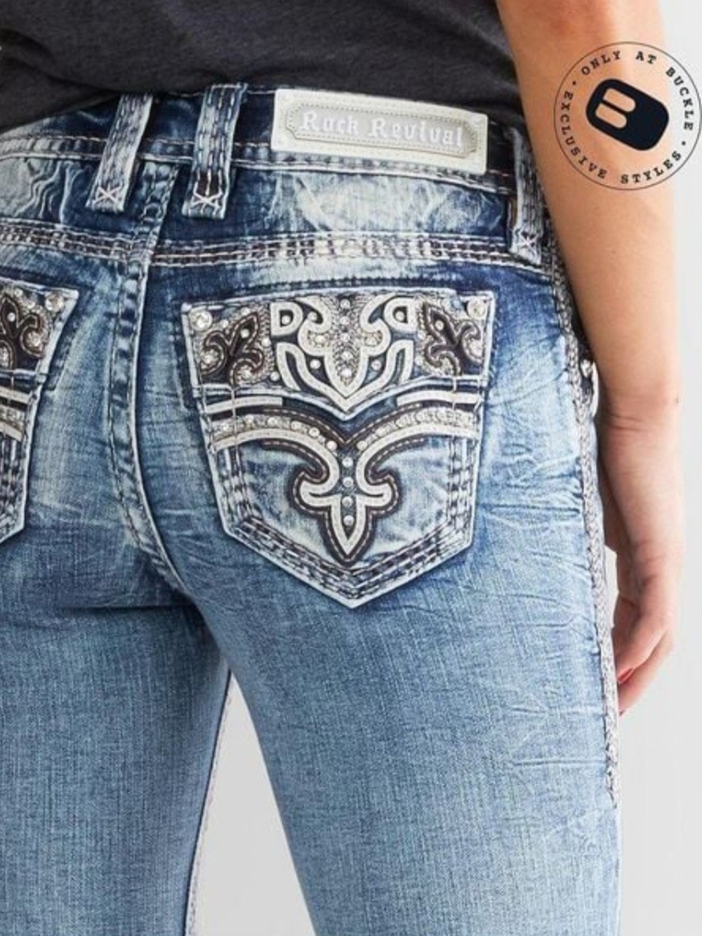 Rock Revival Women's Rock Revival Skinny Blue Jeans NURI